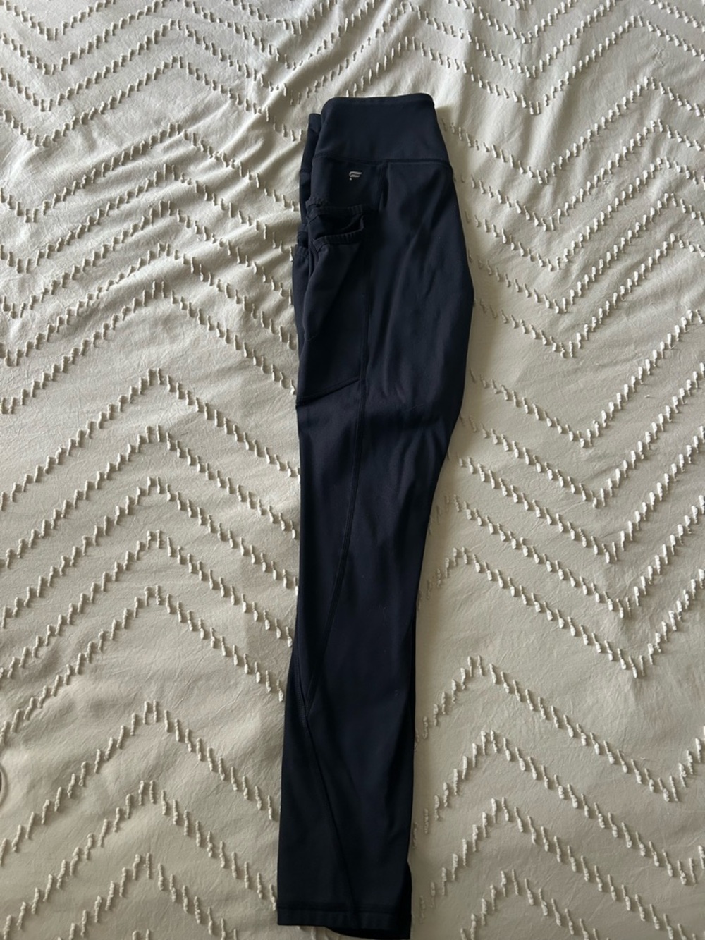 Fabletics Black Performance Leggings with Side Pocket